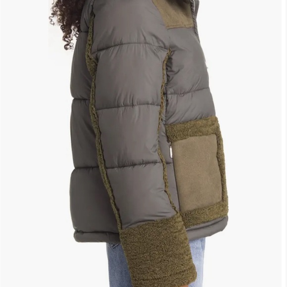 Sam Edelman Mixed Media Puffer Jacker with Faux Fur Trim - Picture 3 of 4